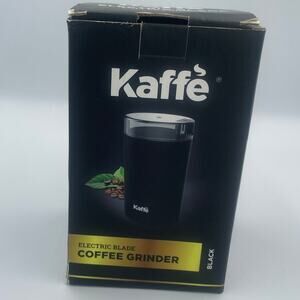 Kaffe Electric Coffee Blade Grinder + Cleaning Brush 3 oz Cup Black